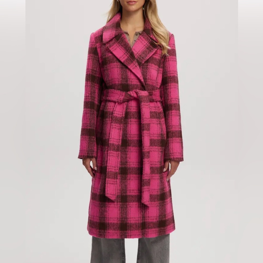 Noize Katja plaid coat. nwt